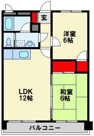 シャルダン中尾  207号室 間取り