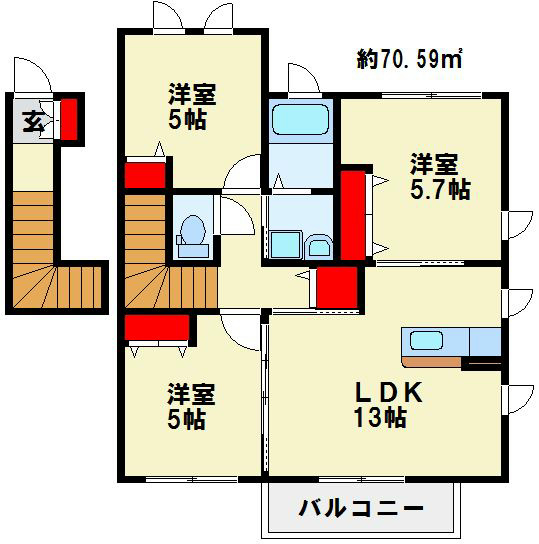 シャーメゾン花Ⅱ  間取り