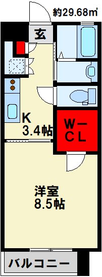 アクア清水 305号室 間取り