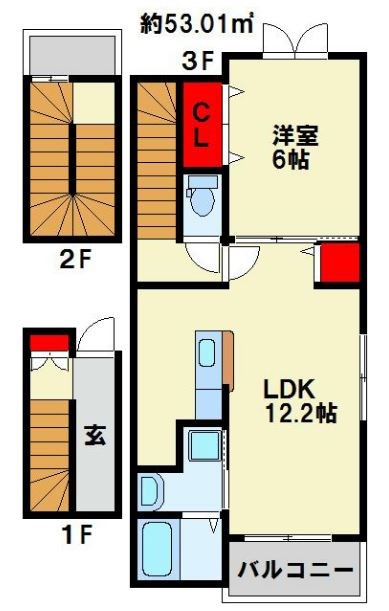 フレシール黒崎 間取り図
