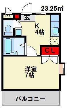 CHERRY 303号室 間取り