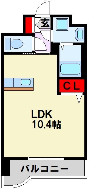 セレスタイト黒崎  907号室 間取り