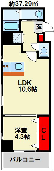 アスティー小町 201号室 間取り
