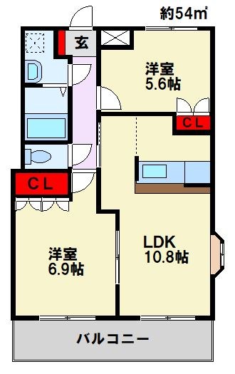 おおぞら 201号室 間取り