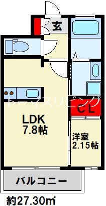 Studie 小倉離宮 906号室 間取り