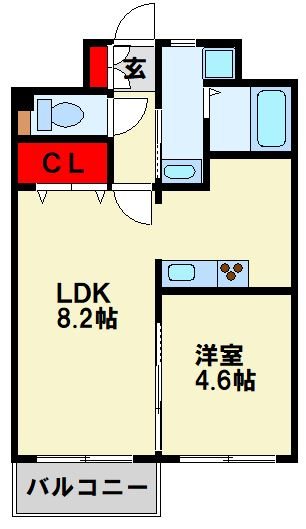 T-FLAT58  205号室 間取り