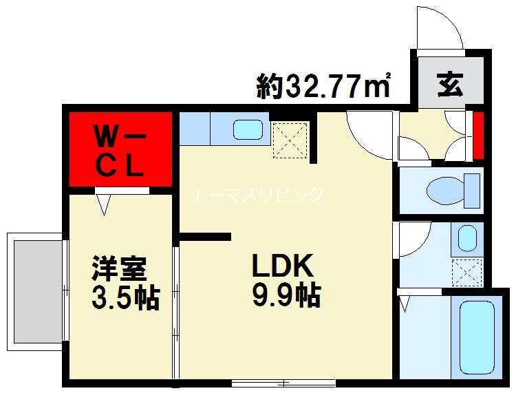 D-room熊本 202号室 間取り