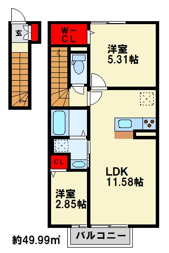 パープルシャイン蒲生 間取り