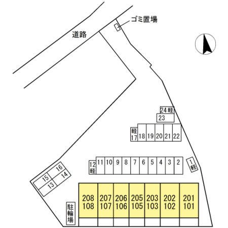 パープルシャイン蒲生 駐車場