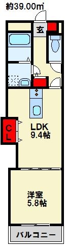 グランアピエ  702号室 間取り