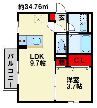 ソレールヴィラⅡ C棟 間取り図