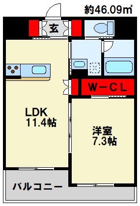 シャーメゾンステージ片野 間取り
