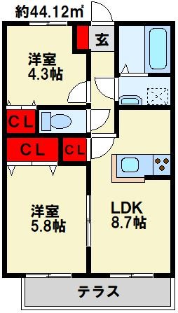 グランドハイツ ナカムラ 間取り
