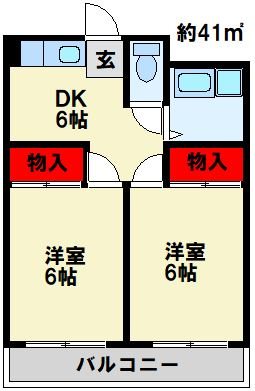 豊ハイツ  302号室 間取り