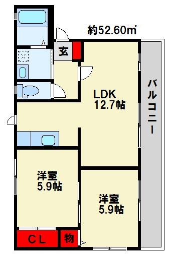 グリンヴェル B棟 間取り