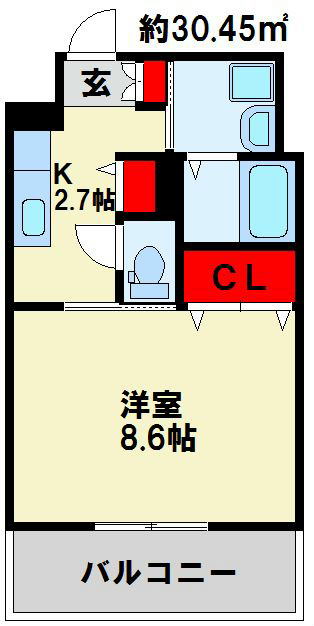 グラーツィア畠中 602号室 間取り