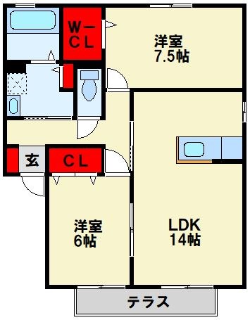 シャンス アイ 101号室 間取り