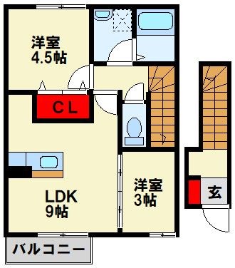 ウィステリアフィールド 202号室 間取り