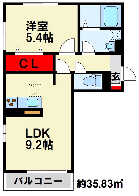 ザ・レジデンスD-room守恒 306号室 間取り