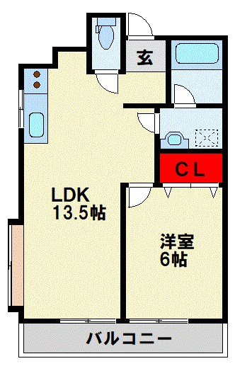 ＲＯＣＫＡＵＲＵＭＢＬＤＧ 302号室 間取り