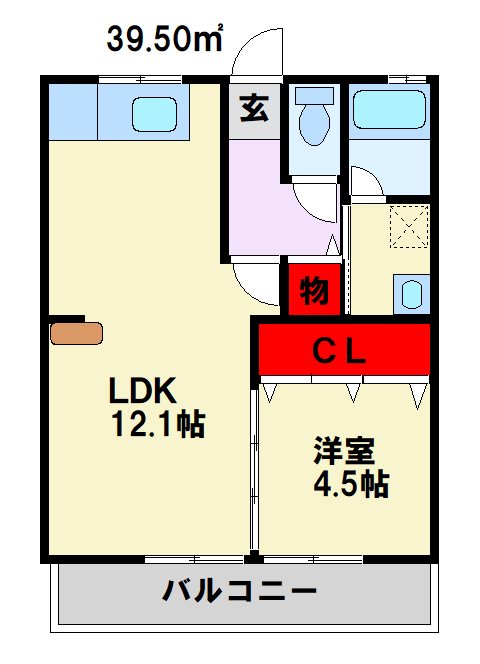 コーポ青山 301号室 間取り