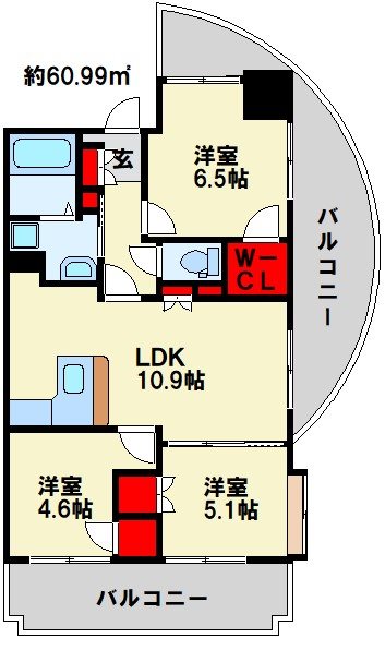 オークランドアサート小倉 間取り