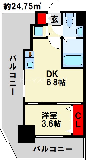 No.71オリエントトラストタワー 間取り図