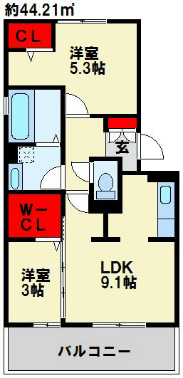 カーサ竪林 間取り図