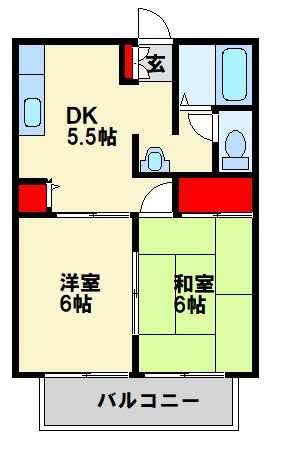 ディアス白石 201号室 間取り