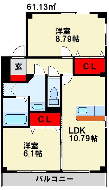 ロワイヤルT・N Ⅱ 302号室 間取り