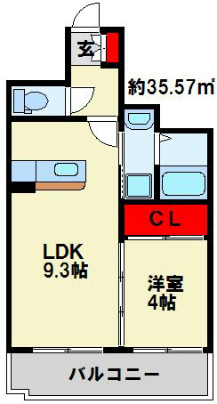 ブライトハーツ門司駅前通り 502号室 間取り