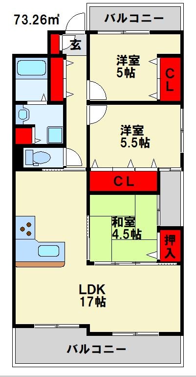 COMO GRANDE【コモグランデ】 303号室 間取り