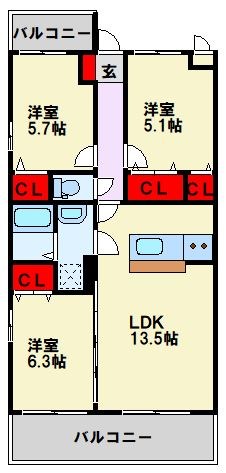 エスポワールⅠ 間取り