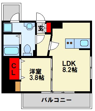 ベーシックビルディング 八幡　 1203号室 間取り