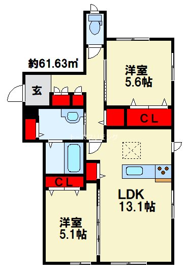iテラス　east 間取り