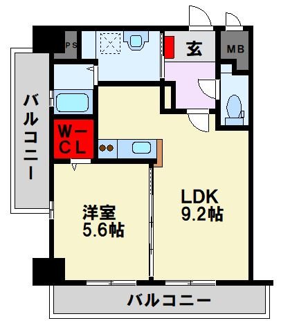 グレンフォレスト到津 704号室 間取り