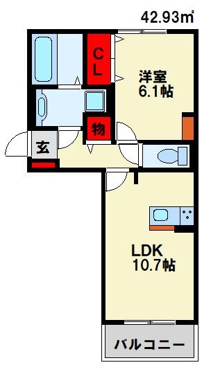 ルート アトリエ 103号室 間取り