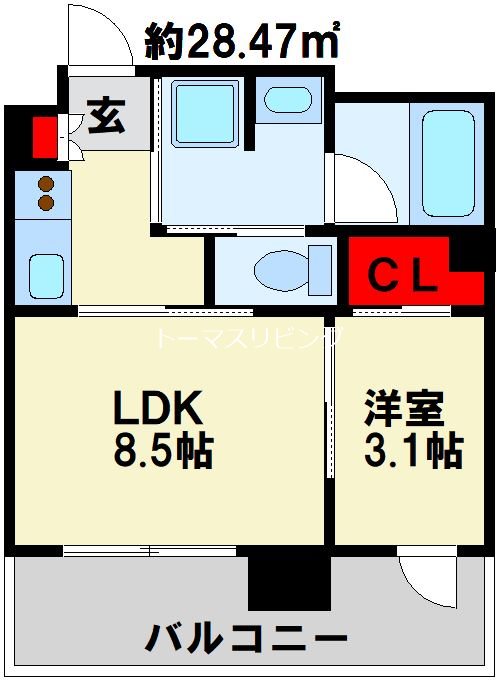 RJRプレシア西小倉駅前 間取り