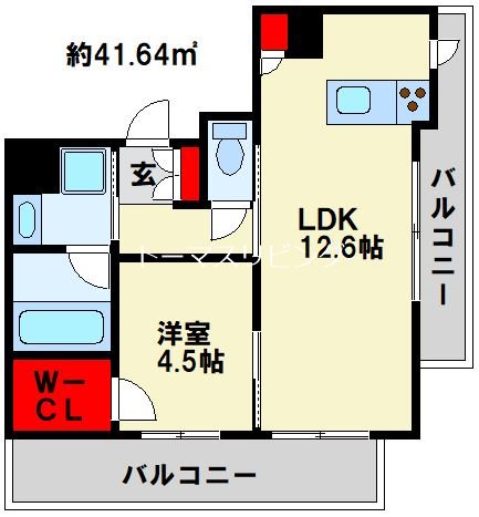 RJRプレシア西小倉駅前 間取り
