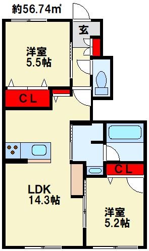 アミコートⅠ 間取り