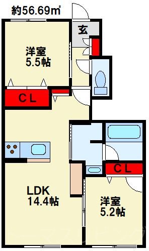 アミコートⅠ 間取り図