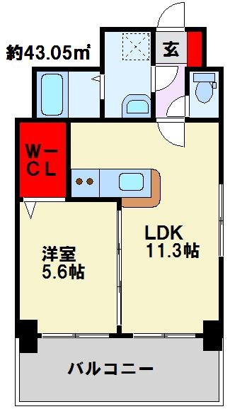 レーヴ陣原 間取り図