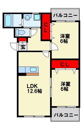 パルフェゆうわ 301号室 間取り