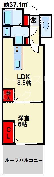 KUMAMOTO　FLAT 間取り図