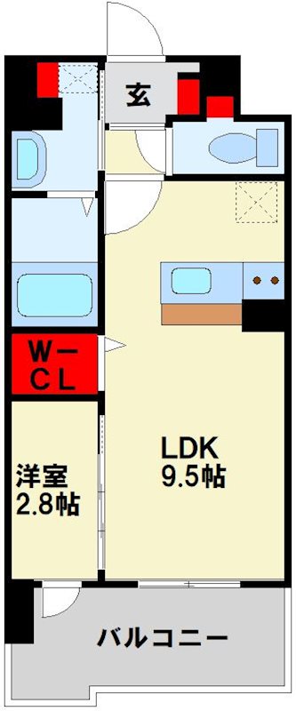 グランヒルズ戸畑 804号室 間取り