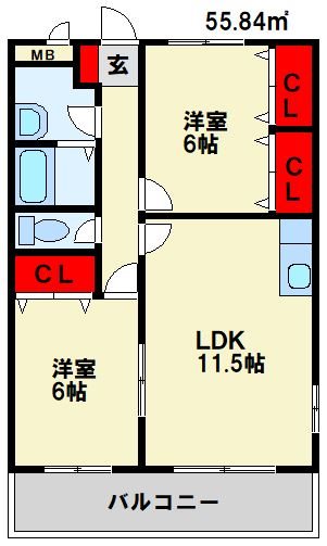 サンヴィレッジ宮園 間取り図
