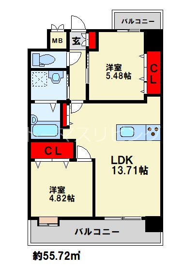 コートハウス・ピノ 間取り図
