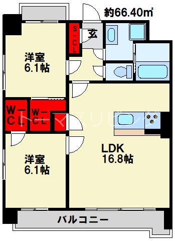 プリメイロ・パッソ 801号室 間取り