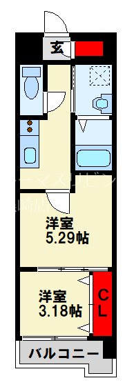 ギャラン鷹の巣 205号室 間取り