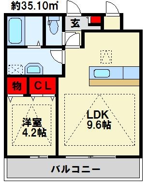 RENACE陣原 102号室 間取り